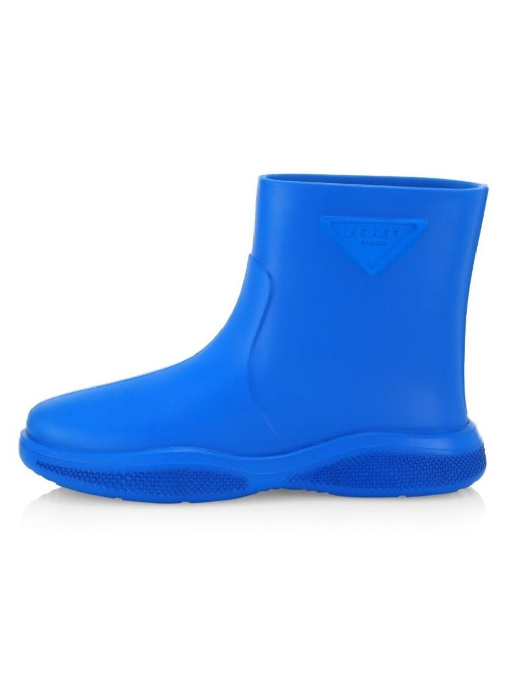 PRADA Mellow Men's Logo Ankle Rain Boots Blue Size 42 / US 9 - Italy Made
